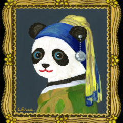 Panda with a Pearl Earring